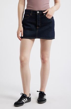 Mango Madior Denim Miniskirt in Dark Blue at Nordstrom, Size X-Small