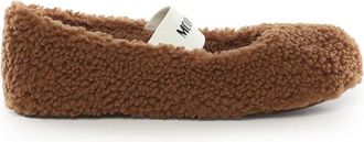Moon Boot Shearling Ballerina - Dames - Ballerinas - Bruin - 40 EU - Schoenen