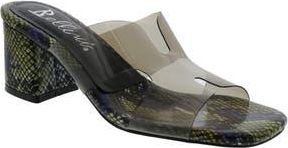 Bellini Faze Transparent Block Heel Sandal in Black at Nordstrom Rack, Size 9.5
