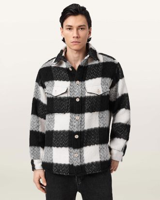 AllSaints River Long Sleeve Check Shirt