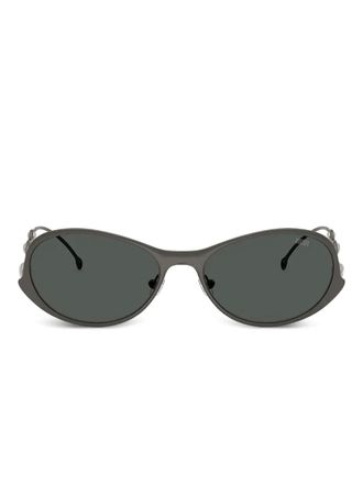 Diesel oval-frame embellished-arms sunglasses - Grey