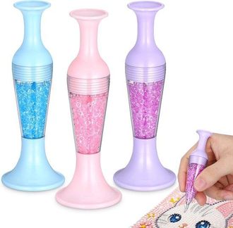 OEM Juego De 3 Bol&iacute;grafos Para Arte Con Diamantes: Herramientas Para Pintura Con Diamantes En Forma De Macetas: Taladros Manuales Y Colocadores De Cu
