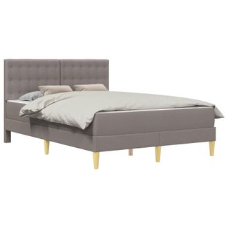 vidaXL Estructura De Cama Con Colch&oacute;n Taup&eacute; 120 X 190 Cm Tela Vidaxl