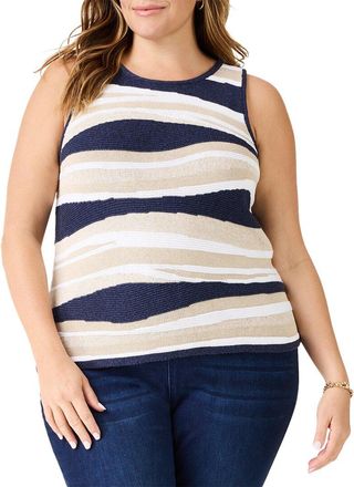 Nic+Zoe Nic+Zoe Plus Knit Waves Sweater Tank
