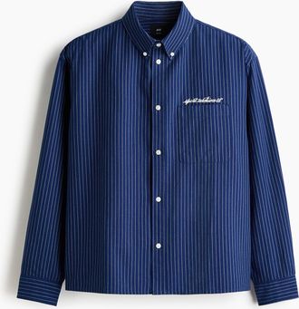 H&M Oxford-Hemd in Loose Fit - Blue