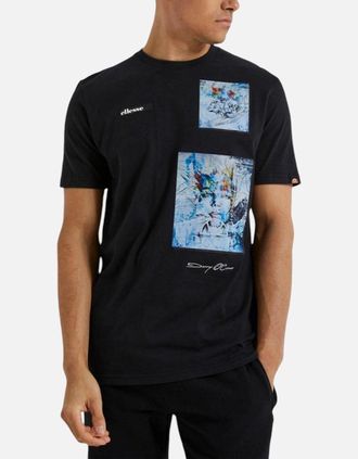 Ellesse Mens ELLESSE PASSIONE Mens T Shirts Crew Neck Short Sleeve Casual Summer Cotton Tee - Black - Size: 38