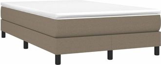 vidaXL Vidaxl - Cama Box Spring Con Colch&oacute;n Tela Gris Taupe 120x200 Cm
