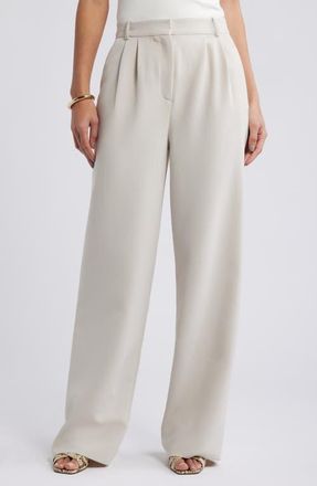 Open Edit The Icon Trousers in Beige Pumice at Nordstrom, Size 10