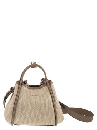 Max Mara Mxasummarinexs extra kleine marinetas in mat met raffia-effect