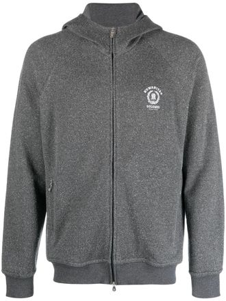 Brunello Cucinelli Hoodie met logoprint - Grijs