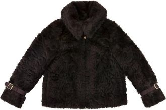 Yes-Zee Pluche Bontjas - Dames - Jassen - Bruin - M - Jassen
