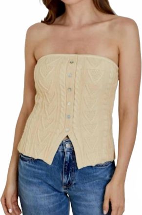 dh New York Aubrey Strapless Top In Sunbleach