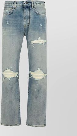 Amiri mx1 cotton jeans distressed faded five-pocket