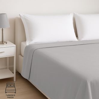 KASANOVA Lenzuolo piano Basik in cotone, da 1 piazza e mezza
