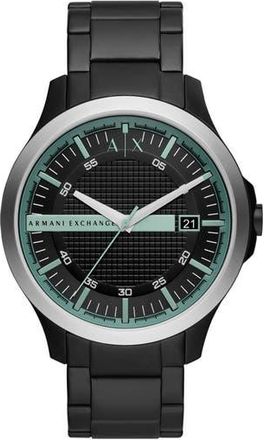 A|X Armani Exchange Hampton Black Bracelet Watch, 46mm at Nordstrom Rack