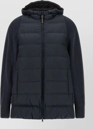 Brunello Cucinelli down quilted hooded parka coat
