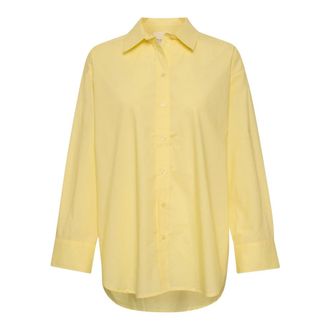 Part Two SavannaPW Shirt - Dames - Blouses & Shirts - Geel - Maat: 4XL Katoen