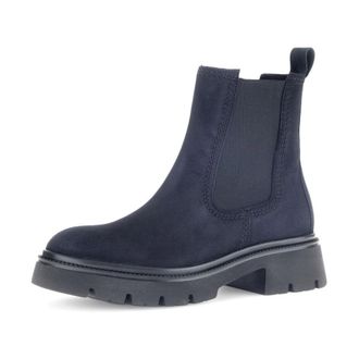 Gabor Schoenen, Dames, Blauw, 39 1/2 EU, Leer, Lace-up Enkellaarsjes