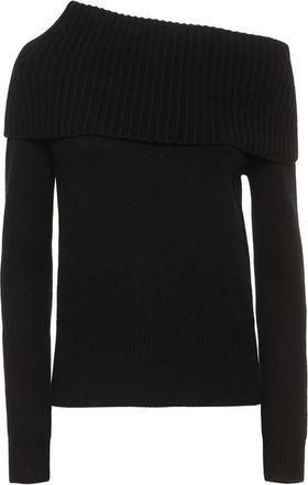 Michael Kors Truien & Vesten, Dames, Zwart, XS, Kasjmier, Cashmere Off-The-Shoulder Trui