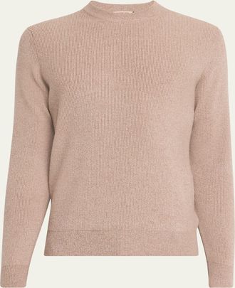 Fioroni Cashmere Mens Cashmere English Rib Crewneck Sweater