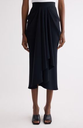 Givenchy Draped Stretch Skirt in Black at Nordstrom, Size 10 Us