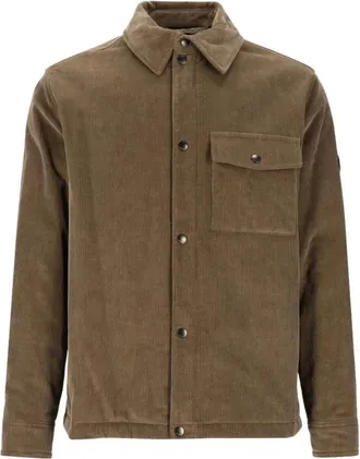Burberry Camicia Imbottita in Velluto a Coste - - Jackets - Uomo - Marrone - L