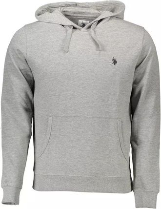 U.S.Polo Association Mens Classic Fit Hoodie Gray - Grey Cotton - Size X-Large