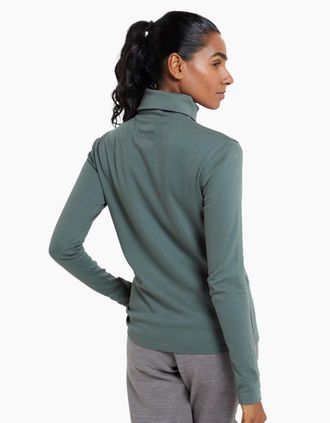 Mountain Warehouse Womens Mountain Warehouse Womens/Ladies Meribel Cotton Roll Neck Long-Sleeved Top - Green - Size: 12