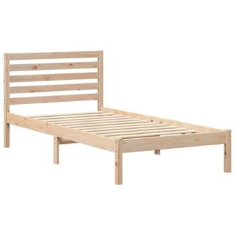 vidaXL Estructura De Cama Marr&oacute;n 90 X 200 Cm Madera Maciza De Pino Vidaxl
