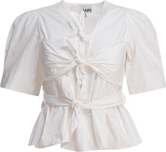 Ganni Blouse With Ruffles
