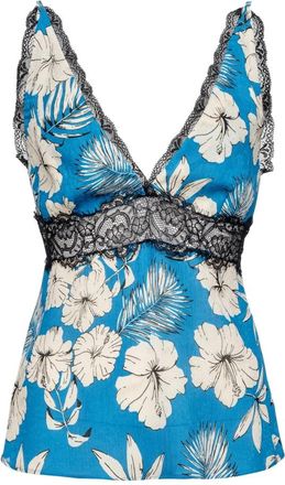 Pinko Sleeveless Tops - Dames - Tops zonder mouwen - Blauw - L - Tops
