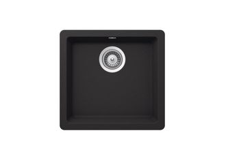 Roca Roca - Fregadero De 1 Cubeta De Quarzex Riga Color: Negro - Medidas: 450x430x200 Mm