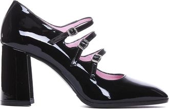 Carel Keel Mary Jane Pumps - Dames - Pumps - Zwart - 40 EU - Leer - Schoenen