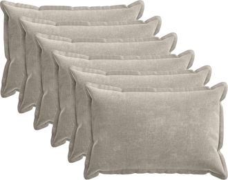 vidaXL Funda De Almohada 6 Uds. Houten Gris Claro 40 X 60 Cm Vidaxl