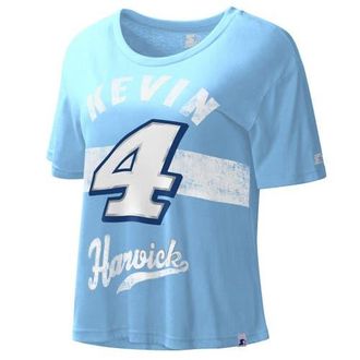 Starter Womens Starter Light Blue Kevin Harvick Record Setter T-Shirt at Nordstrom, Size X-Large