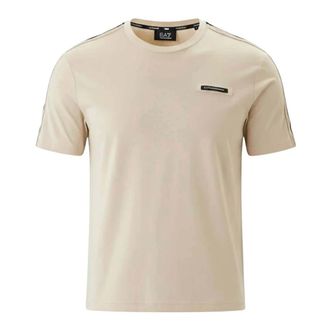 Emporio Armani T-Shirts, male, Beige, Size: XL Crew Neck Logo T-Shirt
