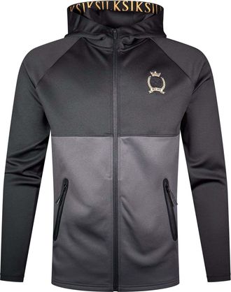 Siksilk Sweatjacke SIKSILK Siksilk Sweatjacke Full Zip Hoodie, Herren, Gr. XL, schwarz, Obermaterial: 95% Polyester PES. 5% Elasthan EL., Sweatjacken Sweatjac