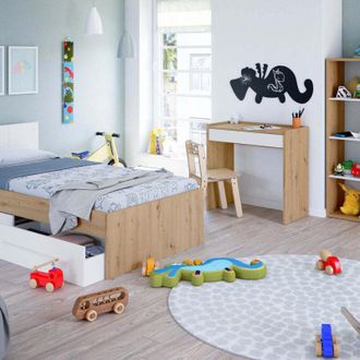 F.R.S. Frs - Mesa Estudio Con Cajon Noa Roble Blanco