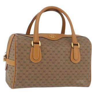 Gucci Pre-owned Handbags, female, Beige, Size: ONE SIZE Pre-owned Vintage Micro Small GG Canvas Hand Bag