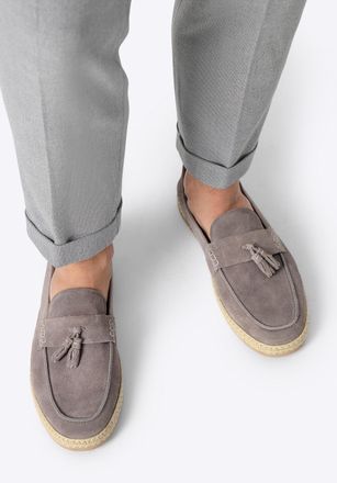 Wittchen Heren Su&egrave;de Loafers met Kwastje, Grijs