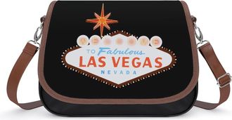 Generic Welcome to Fabulous Las Vegas Sign Small Womens Crossbody Bags Shoulder Handbag with Adjustable Strap for Travel