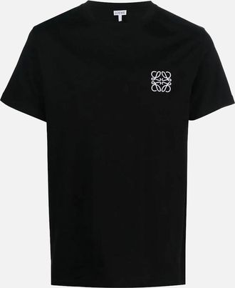 Loewe Mens Loewe Anagram Logo T-Shirt Black - Size: 40