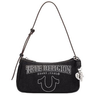 True Religion Bling Logo Denim Shoulder Bag