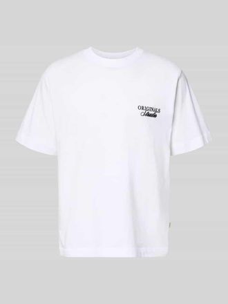 Jack & Jones Jack & Jones T-Shirt mit Statement-Print Modell NORREBRO in Weiss, Gr&ouml;&szlig;e XXL