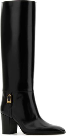 Saint Laurent Black Leather Julia 70 Boots