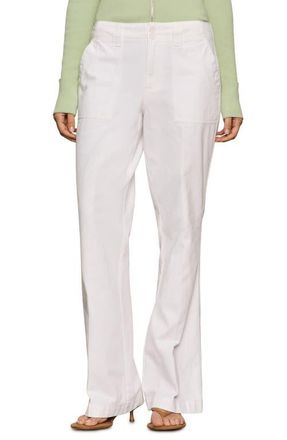 Sanctuary Reissue Peace Bootleg Cotton Pants in Chalk White at Nordstrom, Size 24