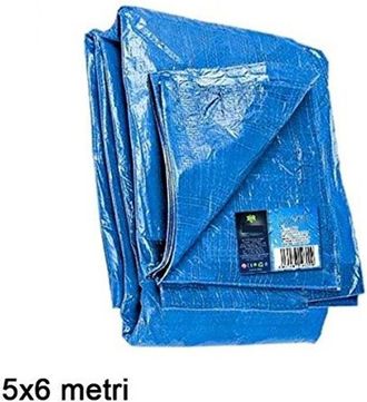 Trade Shop Trade Shop - Telo Copri Auto Moto Copritutto 5x6mt In Polietilene Colore Blu Impermeabile