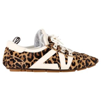 Louis Vuitton Louis Vuitton LV Sneakerina sneakers met dierenprint van ponyhaar