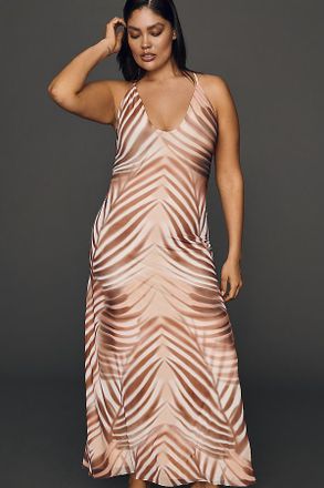 AFRM Romy Scoop-Neck Mesh Midi Dress