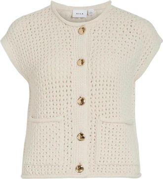 Vila Mouwloos vest met ronde hals
